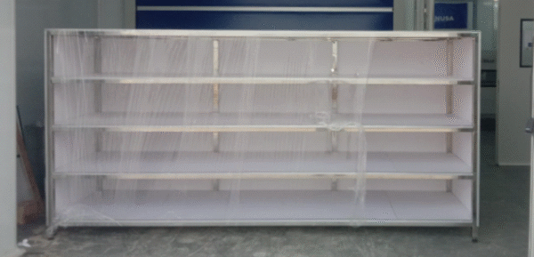 STAINLESS STEEL SHELVING W/PP BOARD
