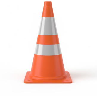 SAFETY TRAFFIC PVC CONE 70CM